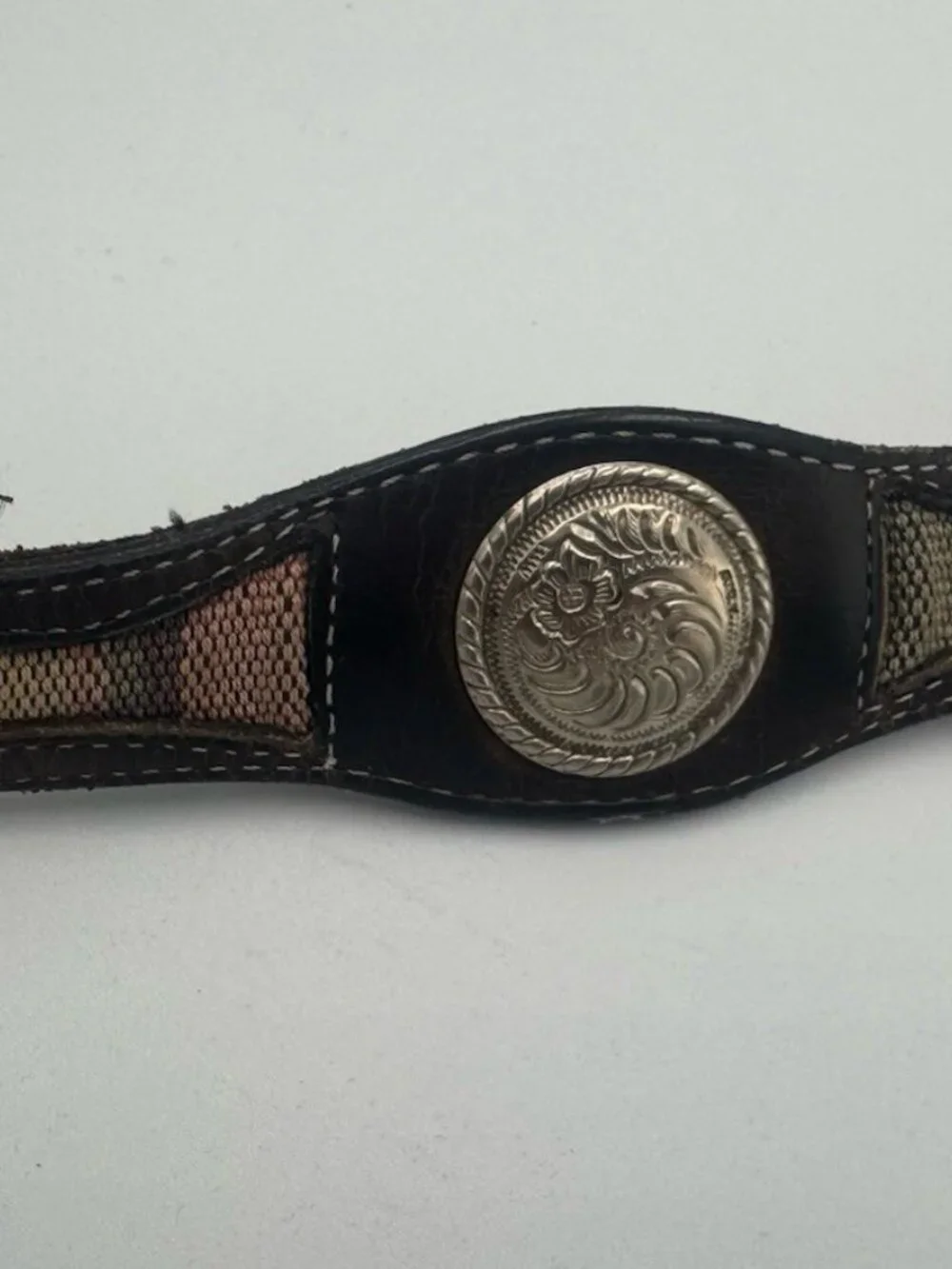 3D Vintage 80s Crumrine Concho Leather Belt